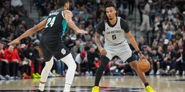 阿夫迪亚29+11+10杨瀚森2分2板 开拓者险胜马刺